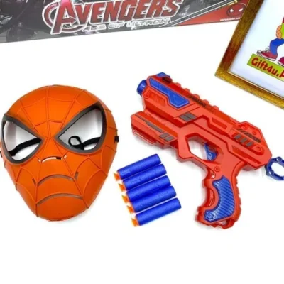Spiderman Soft Bullet Gun With Mask