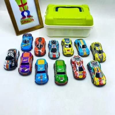 Box of 12 Metal Cars For Kids