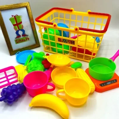 Pretending Kitchen Play Basket With Accessories