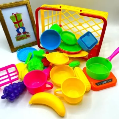 Pretending Kitchen Play Basket With Accessories