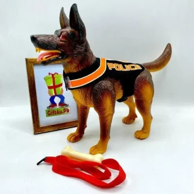 Walking Police Dog With Sound & Lights