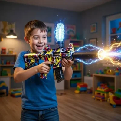 Gel Blaster Gun With Lightening Flame Effect