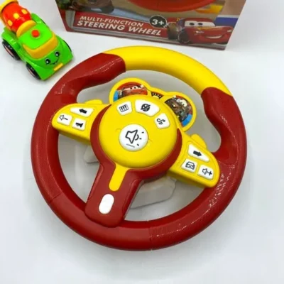 Cars Theme Musical Steering Wheel Toy For Kids