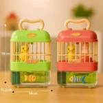Birdcage Chirping and Fish Aquarium