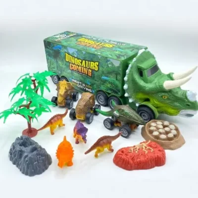 Musical Dinosaur Truck With Mini Dinosaurs