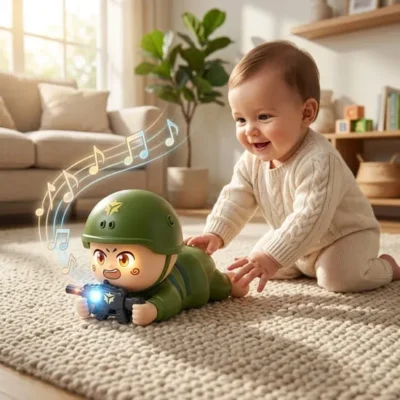 Crawling Baby Soldier With Music and Lights