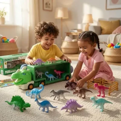 Dinosaur Truck With Mini Dino Figures (3)