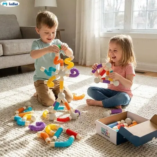 Flexible Magnetic Sticks Building Blocks