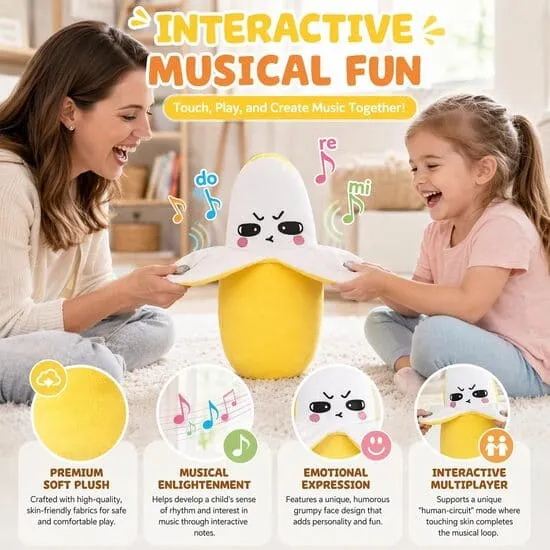 Sensor Musical Plush Banana For Kids