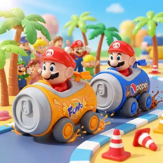 Super Mario Bottle Can Car For Kids