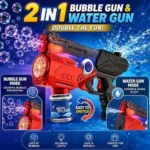 2-in-1 Colorful Bubbles & Water Shooting Gun