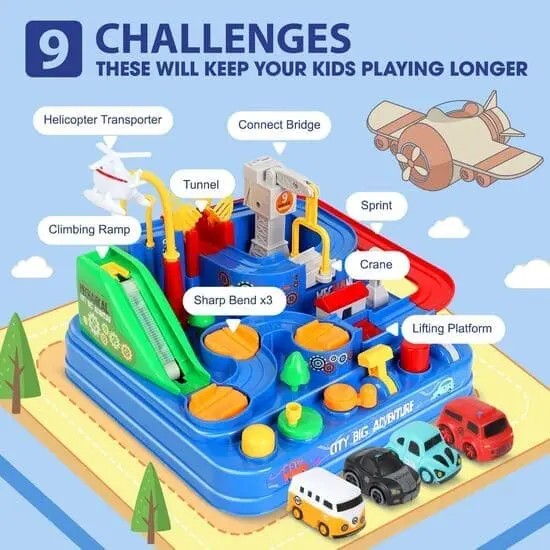 Adventure Cars Track Set For Kids