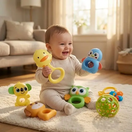 Animals Baby Rattles Set