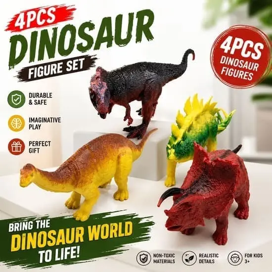 Silicon Dinosaur Figures Set For Kids